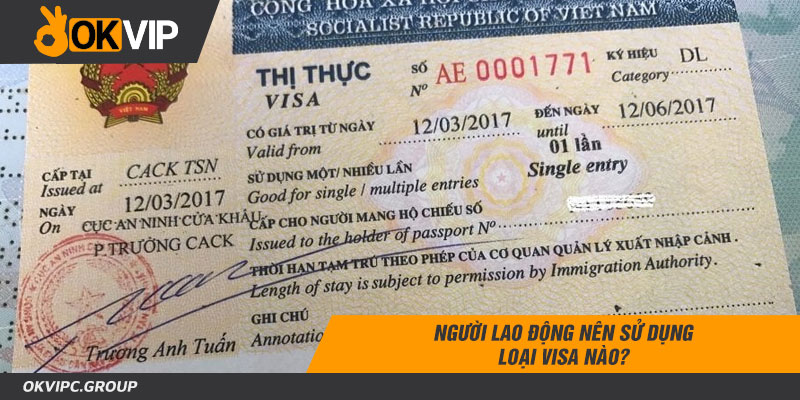 Người lao động nên sử dụng loại visa nào?